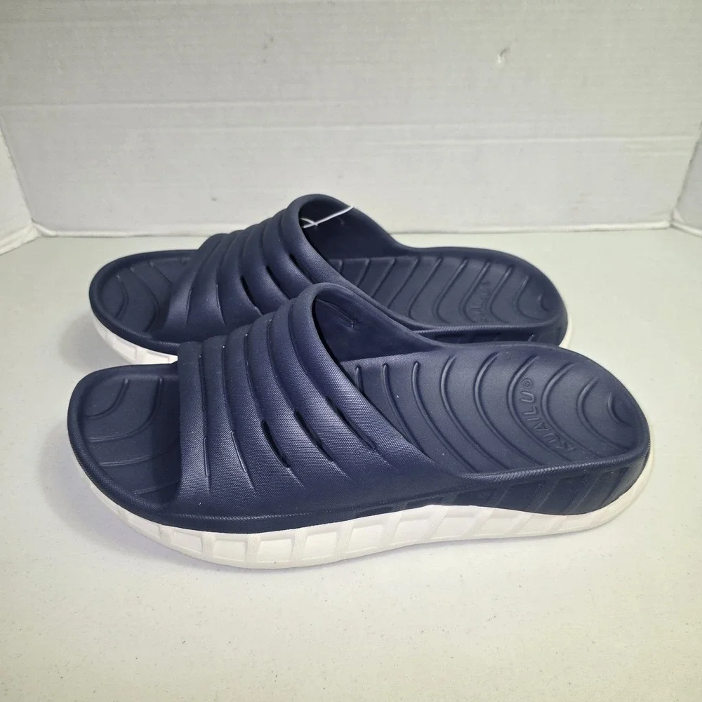 Kuailu Mens Recovery Slides Sandals Shoes Slippers size 14 New